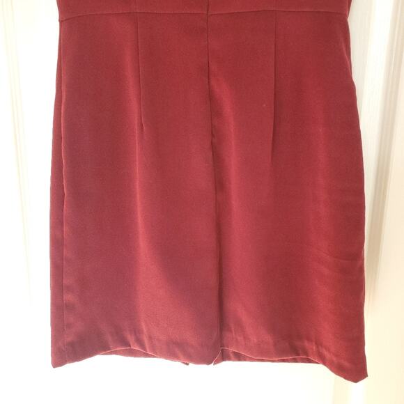 J.O.A. Los Angeles Red Zipper Pockets Soft Mock Neck Mini Dress, Size Small - Picture 8 of 8